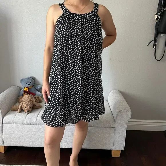 Black and white polka dot dress with baloon bottom Size S - Picture 2 of 6